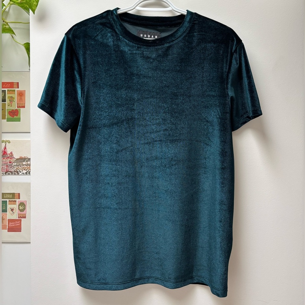 Velvet Short-Sleeve Tee — teal emerald Green
